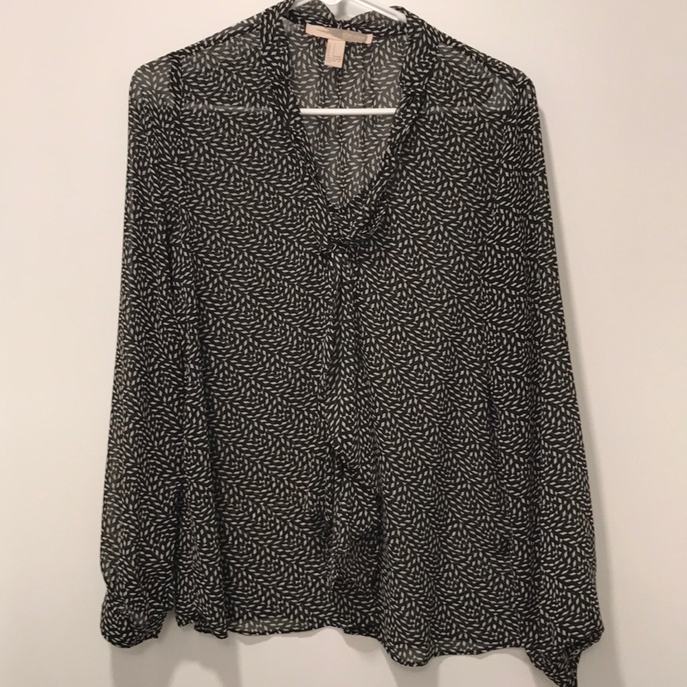 Sheer printed shirt - size small
